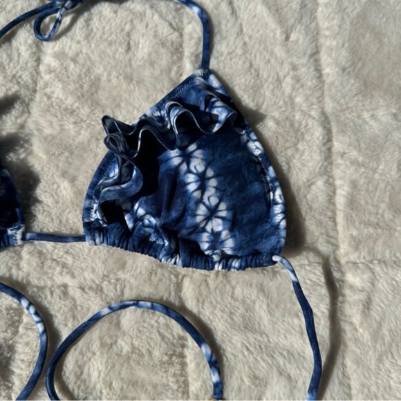 Victoria's Secret | Flounce Teeny Triangle Bikini Inkblot | Size Medium - Picture 4 of 11